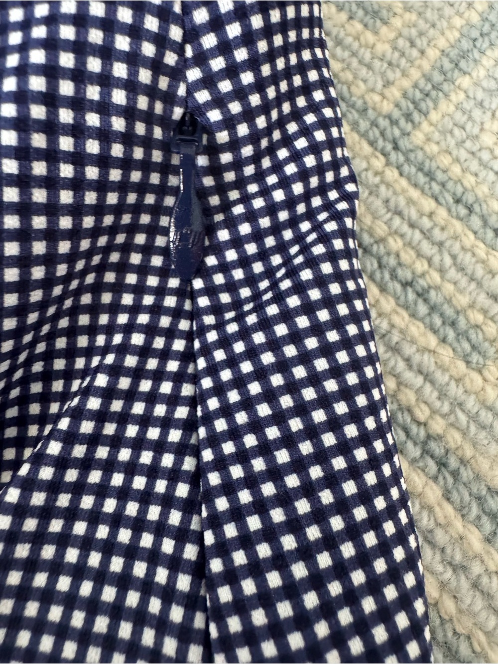 IBKUL Navy and White Microdot Flounced Skirt - Picture 6 of 7